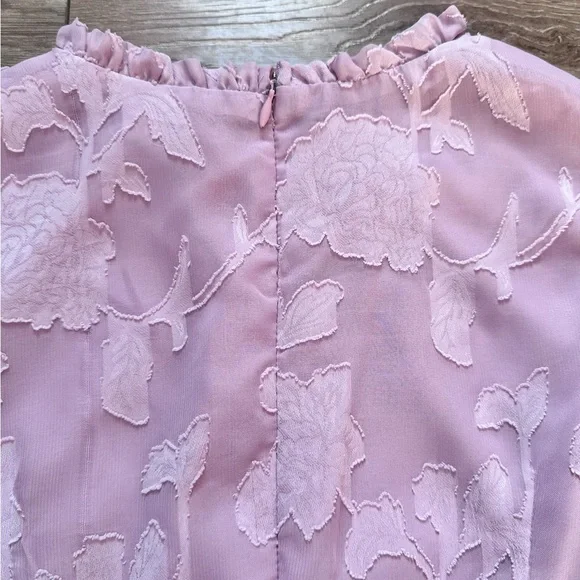 Lulus True As Can Be Lavender Burnout Floral Ruffled Mini Dress - Picture 16 of 16